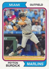 Peyton Burdick 2023 Topps Heritage Baseball card Base #322 Miami Marlins