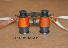 Vintage Brass Binocular With Leather strip Binocular Spyglass Lot of 10 Piece