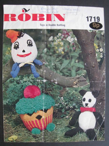 VINTAGE ROBIN TOY KNITTING PATTERN 