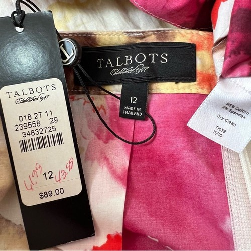 NWT | Talbots | Floral A-Line | Midi Skirt | Colorful Summer | Swing | Flowy - Picture 5 of 8