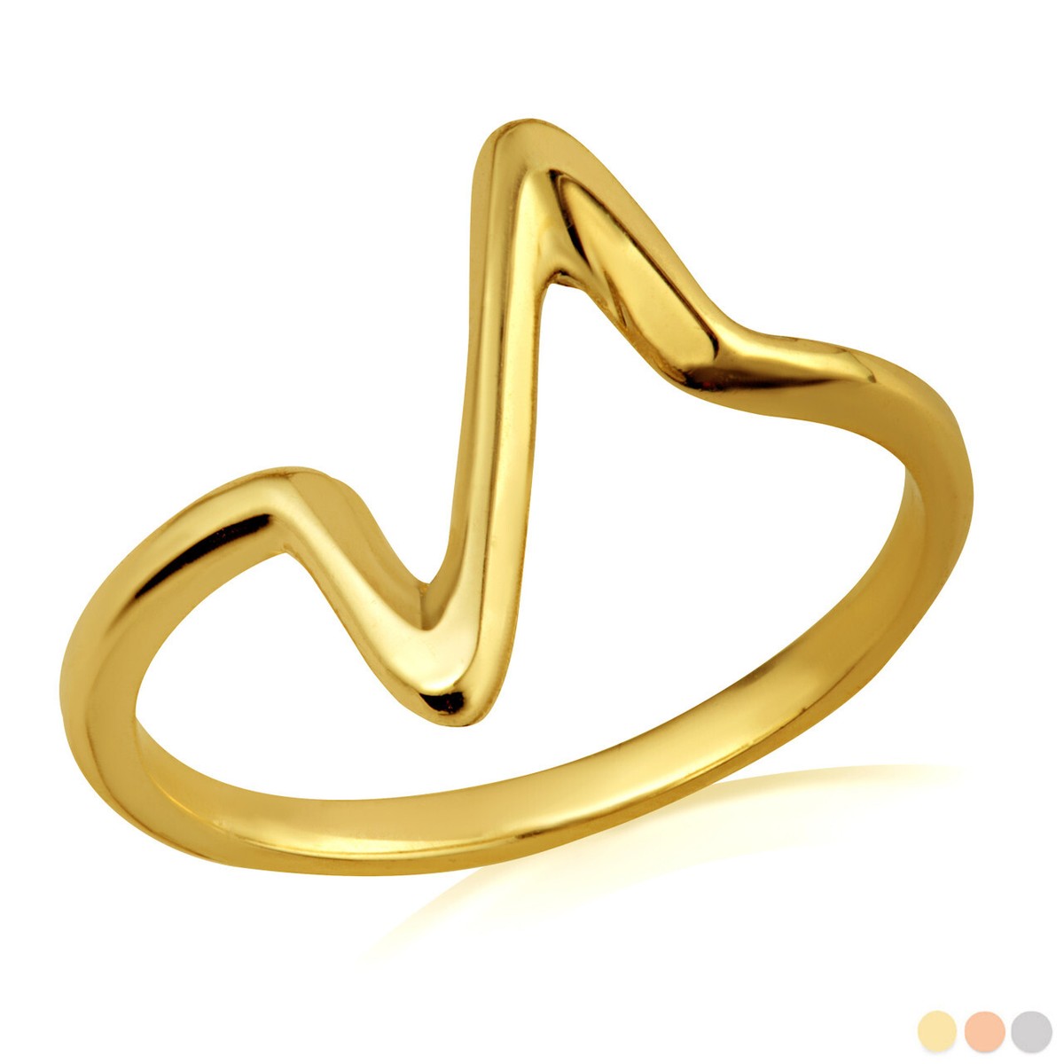 【gold】S925 zigzag ring (R223) Gold Zig Zag Design Ring (Available in Yellow/Rose/White
