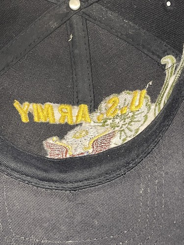 Cappello/berretto ricamato US Army, cinturino con gancio e passante, aquila, taglia unica - Foto 8 di 8