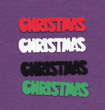 MERRY 3 CHRISTMAS word die cuts scrapbook cards
