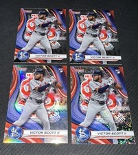 2024 Bowman’s Best Victor Scott Lot (4) Base/Refractor/Speckle /299