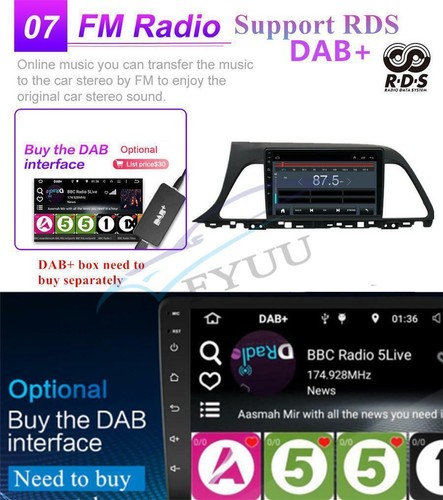9" Car Android 10.1 Stereo Radio GPS Navigation For 2015-2017 Hyundai Sonata LHD - Picture 6 of 12