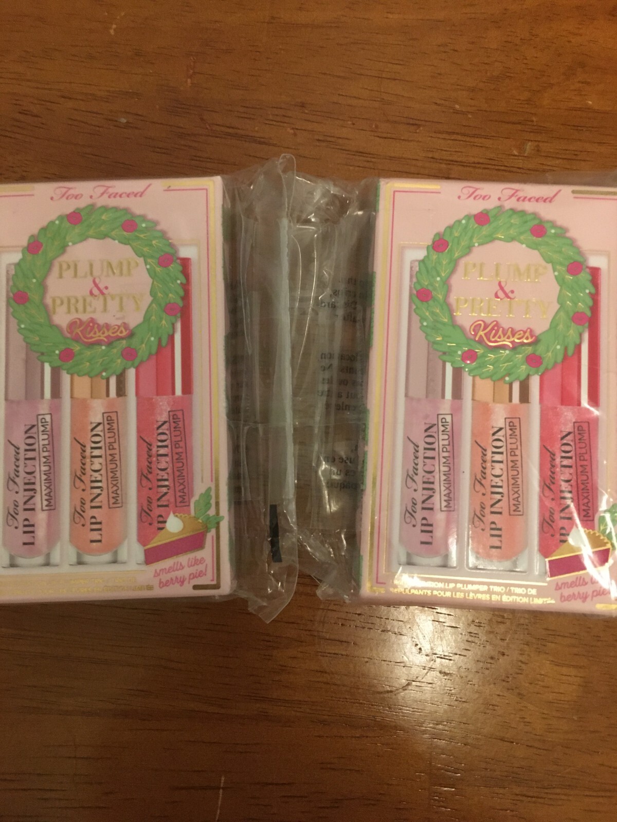Set of 2 Too Faced Plump & Pretty Kisses Limited Edition Trio Gift Set - NIB!