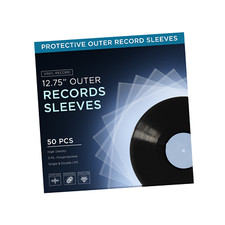 50 Vinyl Outer Sleeves Cover - Thick 3 Mil Protective Sleeves 12.75" x 12.75"