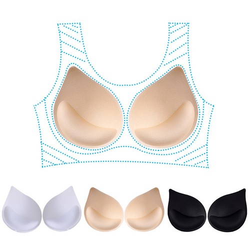 Womans Bra Enhancer Bra Pads Breathable Sponge Pads Swimsuit Padding Fashion ㄨ