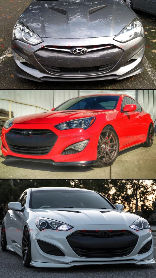 适合 2013 - 2016 年 HYUNDAI Genesis COUPE KDM KS 风格前置泵唇分流器 — 第 4/4 张图片