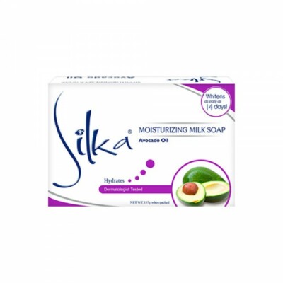 [SILKA] Avocadoöl feuchtigkeitsspendende Mandelmilch Gesicht und Körper Seife 135g NEU