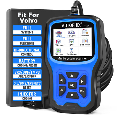 AUTOPHIX 7110 For VOLVO OBD2 Scanner All System TPMS ABS EPB SRS BMS Oil Reset