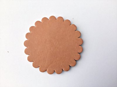 4 x Conchos, Leder, 1 1/4''