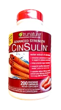 Trunature Advanced Strength CinSulin 500 mg Cinnamon 200 Veg Caps Exp 12/2027