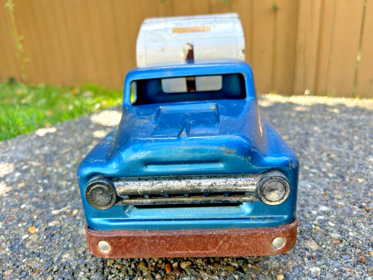 Camion Hydraulique Vintage Structo – Département Assainissement – Bleu Foncé – Années 60
