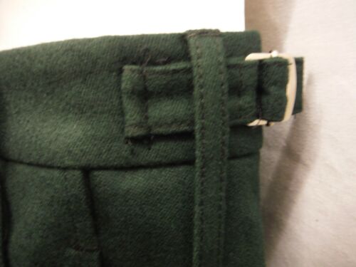 Mens100%Wool 1940s Style Revival High Waist Cavalry Trousers Green RDG 85/80/96 - Picture 3 of 7