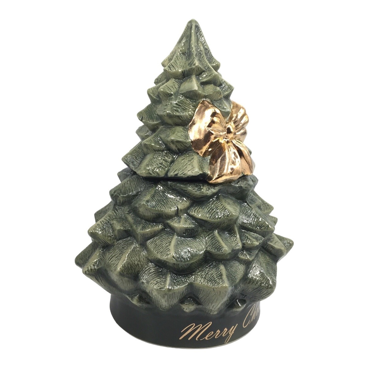 Mccoy Whiz Merry Christmas PineTree Cookie Jar #386 Signed by