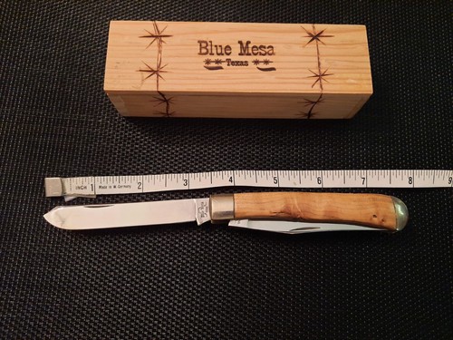 BLUE MESA BLADES MICKEY KAEHR CUSTOM Double Blade Knife Cholla Cactuswood Handle - Picture 19 of 22