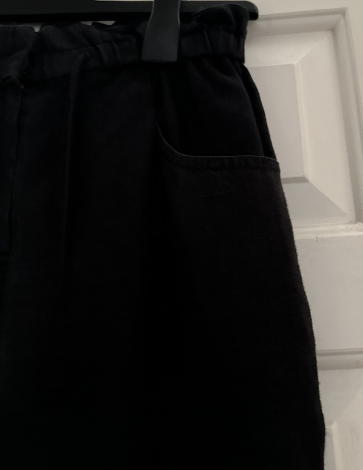 Whistles Linen Trousers Black Size UK6 eBay
