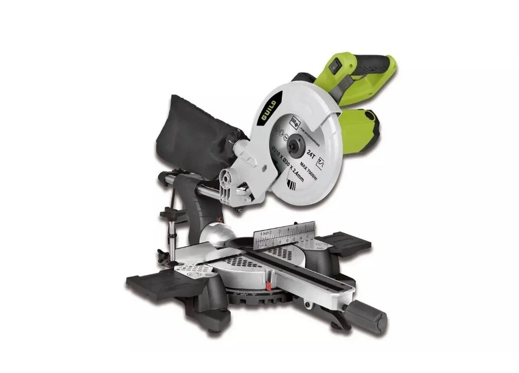 Guild 210mm sliding mitre saw with laser deals