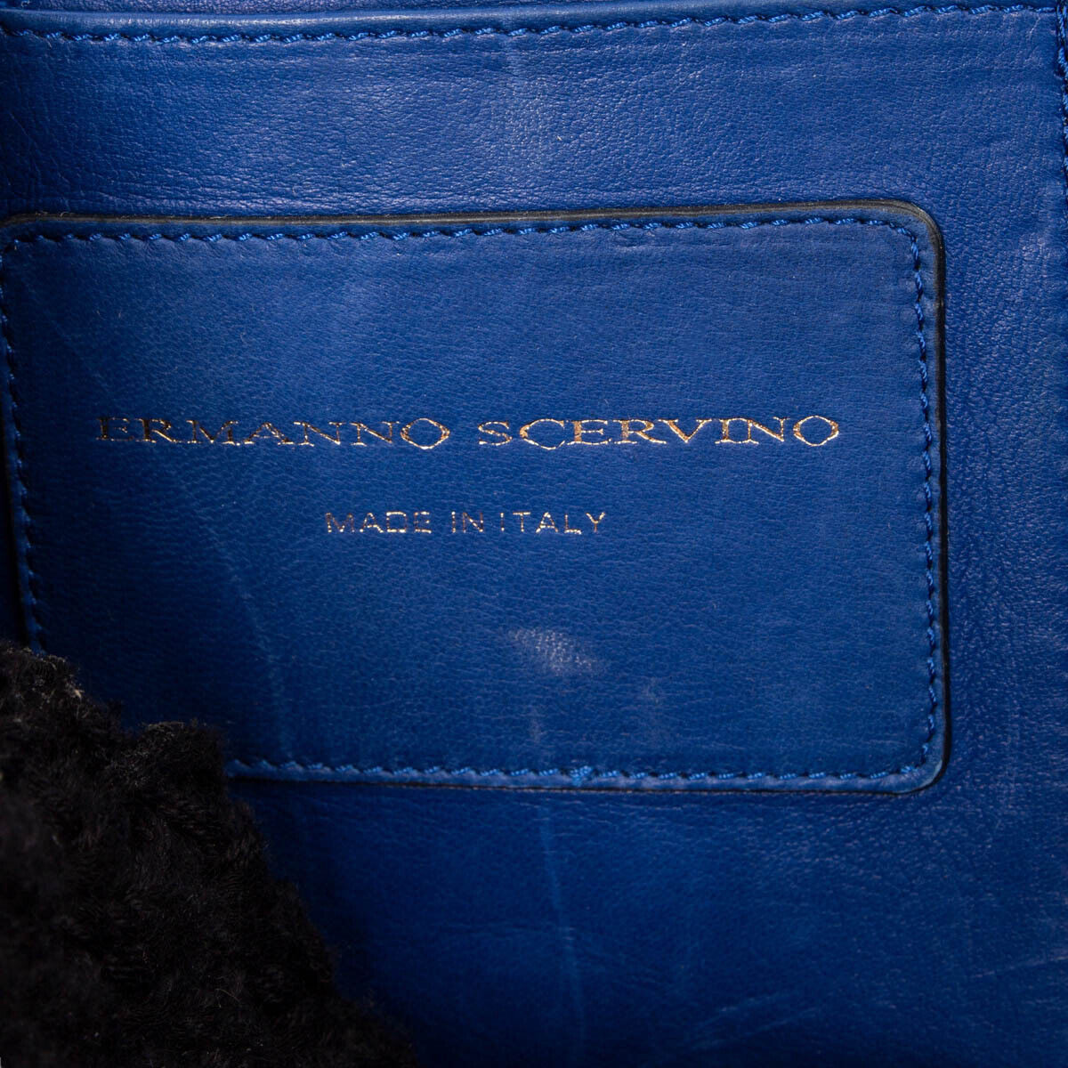 65026 auth ERMANNO SCERVINO black leather FAUBOURG LARGE 65026 auth ERMANNO SCERVINO black leather FAUBOURG LARGE