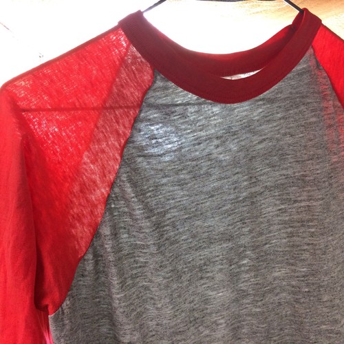 Vintage 70s 80s Stedman Baseball Cut Distressed Paper Thin Faded Rayon T Shirt - Picture 7 of 9