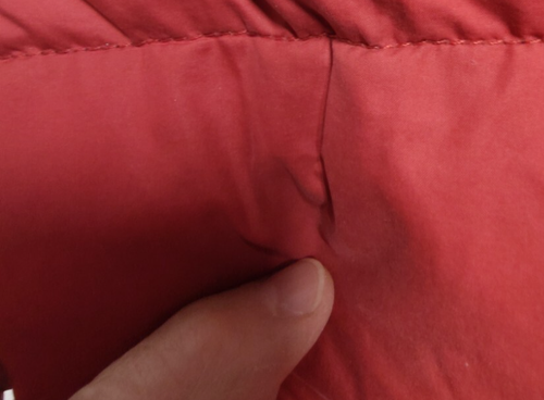 The North Face SZ L 14-16 Boys Red Blue Zip-Up Down Puffer Jacket Pls Read Flaw - Picture 7 of 11