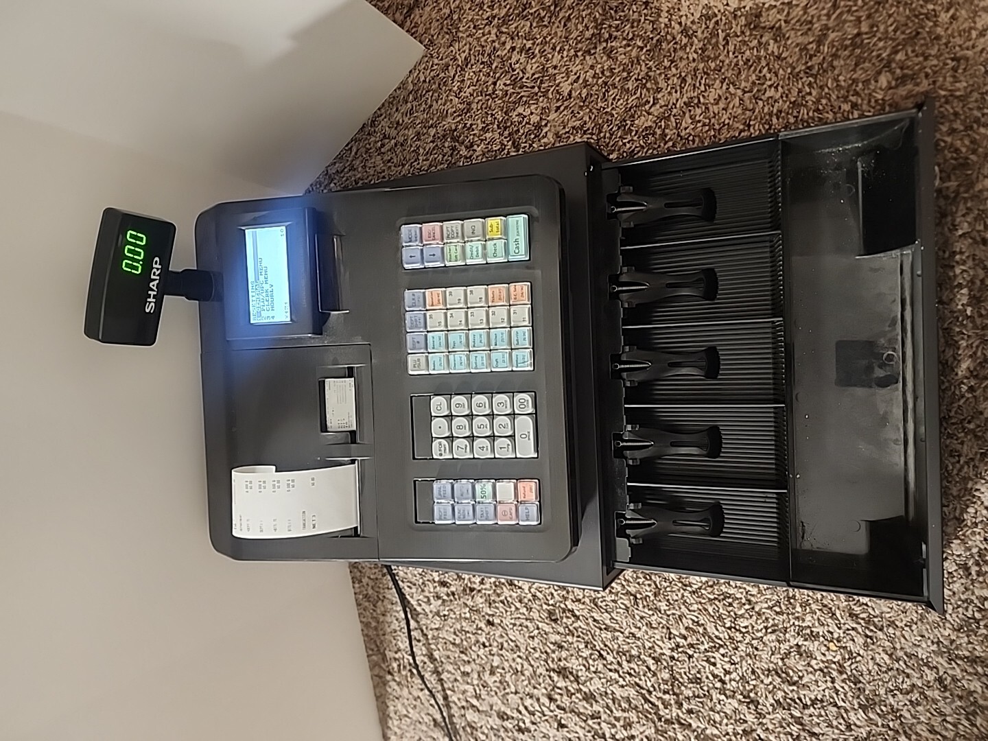 SHARP XEA407 CASH REGISTER 7000 LOOKUPS 99 DEPARTMENTS 40 Clerk
