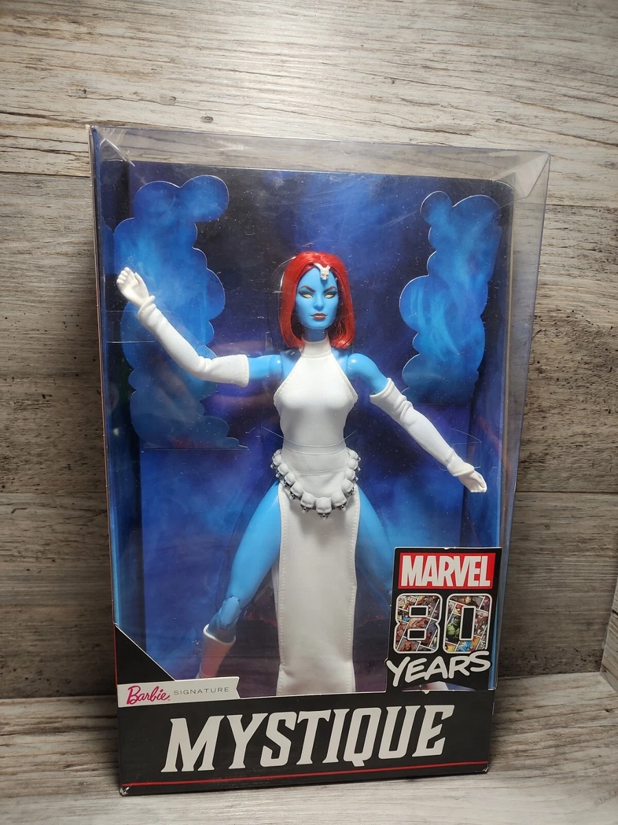 MATTEL BARBIE SIGNATURE DOLL MARVEL 80 YEAR ANNIVERSARY MYSTIQUE LIMITED EDITION