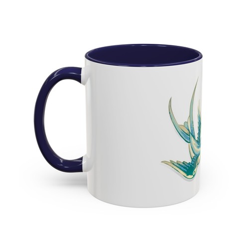Elegant Vintage-Style Accent Coffee Mug, Artistic Vintage Swallow Birds Sunshine - Picture 28 of 37
