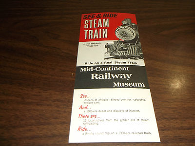 1960's MID CONTINENT RAILWAY TIMETABLE AND BROCHURE #4