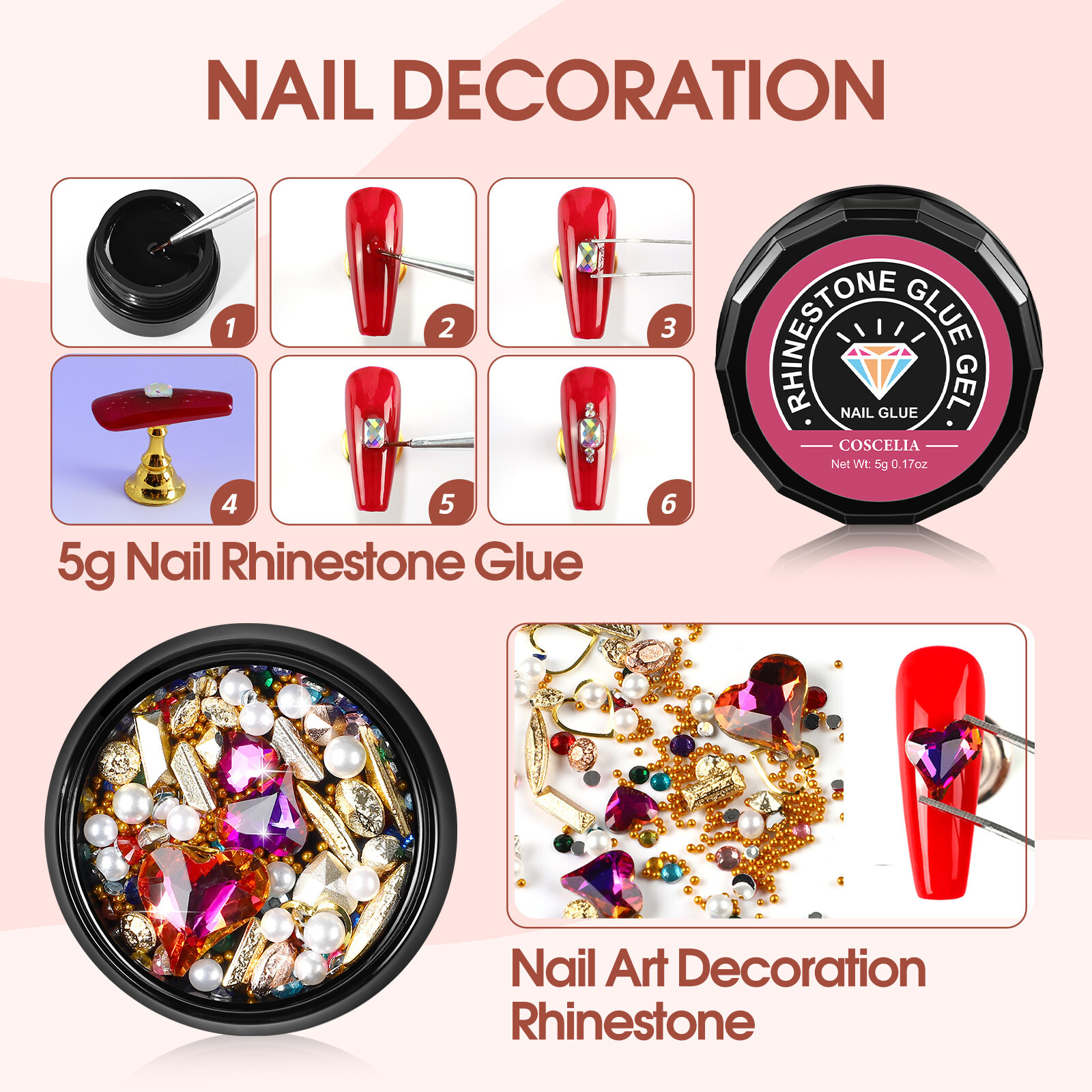 15 Poly Nagel Gel Set Mit UV-Licht Nagelverlängerung Gel Set Maniküre Werkzeuge