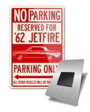 1962 Oldsmobile Jetfire Coupe Aluminum Parking Fridge Magnet - Made in the USA