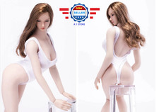 1/6 Female One Piece White Underwear Lingerie Swimwear for 12'' Phicen