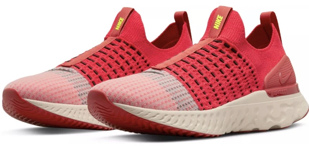 Nike React Phantom Run FK Flyknit 2 Siren Red Black White DV2145-600 Men's FRESH