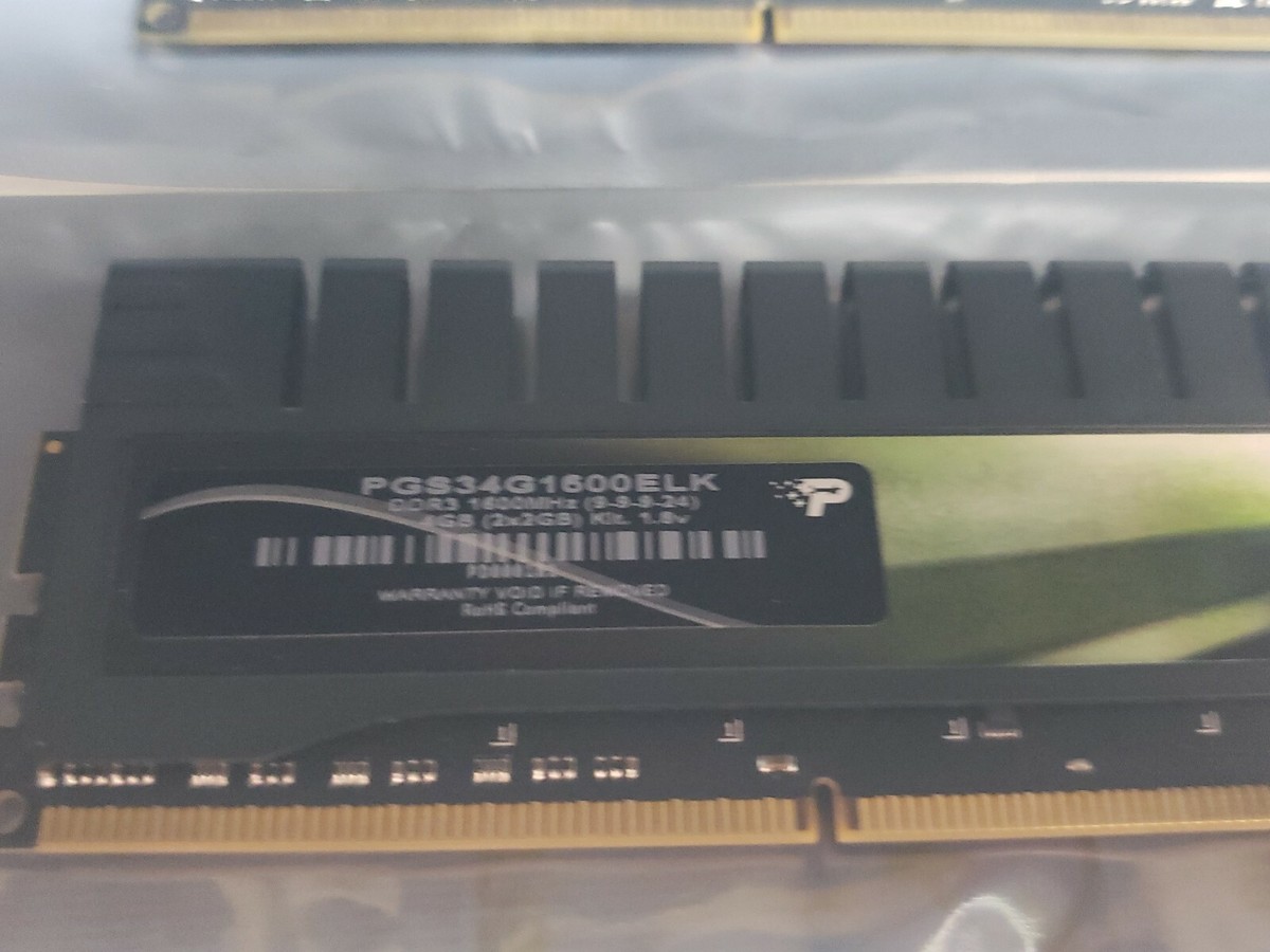 Patriot G Series DDR3 memory ram PGS34G1600ELK 1600mhz 4gb (2x2 
