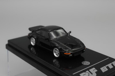 PARA 1/64 Scale Porsche 911 RUF BTR Slantnose Black Diecast Car Model Toy