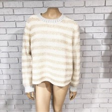Boden Women s Gold Sparkle Stripe Ribbed Sweater - Size 14