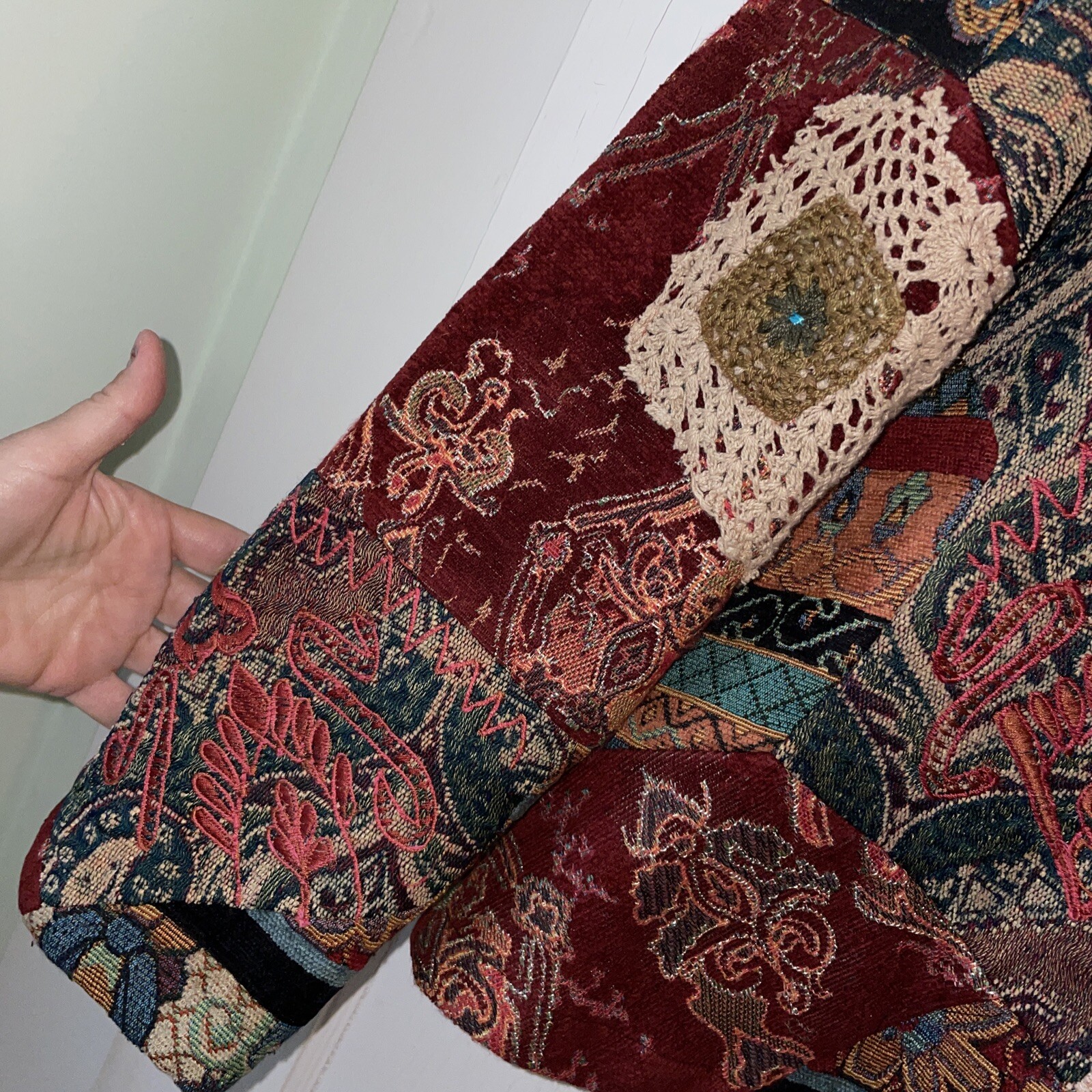 Chico's Shacket Jacket Patchwork Tapestry Paisley… - image 4