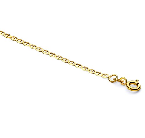 Cadena Collar Mariner 2MM Oro Amarillo Sólido 14K Calidad Premium - 16" a 24" - Imagen 3 de 4