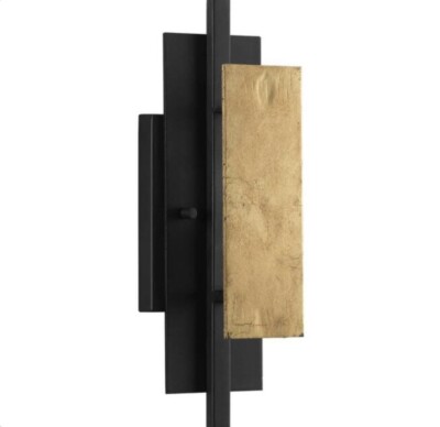 Progress Lighting Lowery 1 Light Luxe Wall Light, Black/Gold - P710100-031
