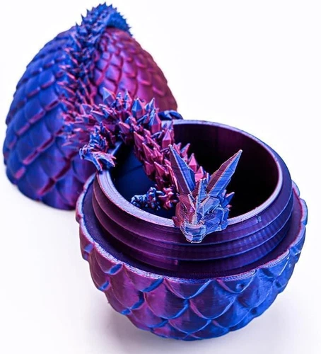 3D Printed Dragon Egg Full Articulated Crystal Dragon Fidget Toy Home Decor Toys - Picture 8 of 9