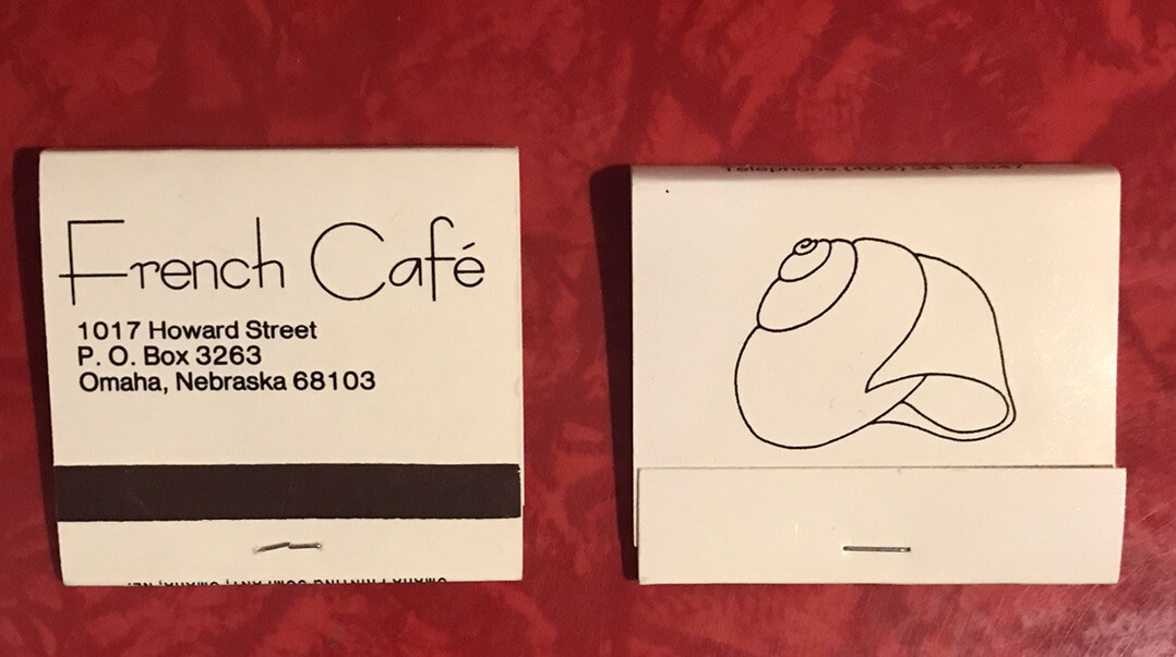 THE FRENCH CAFE OMAHA NEBRASKA VINTAGE UNSTRUCK MATCHBOOK eBay