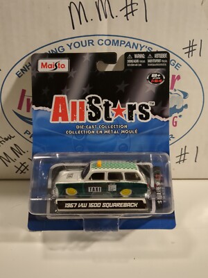 MAISTO 2013 ALL STARS 1967 VW 1600 SQUAREBACK TAXI GREEN/WHITE | eBay