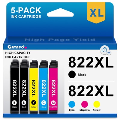 822 XL Ink Cartridge for Epson 822 Workforce Pro WF-3820 WF-4830 WF-4820