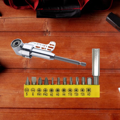 105 Degree Right Angle Drill Adapter 1/4in Hex Shank Screwdriver Socket Adapter - Photo 15/18