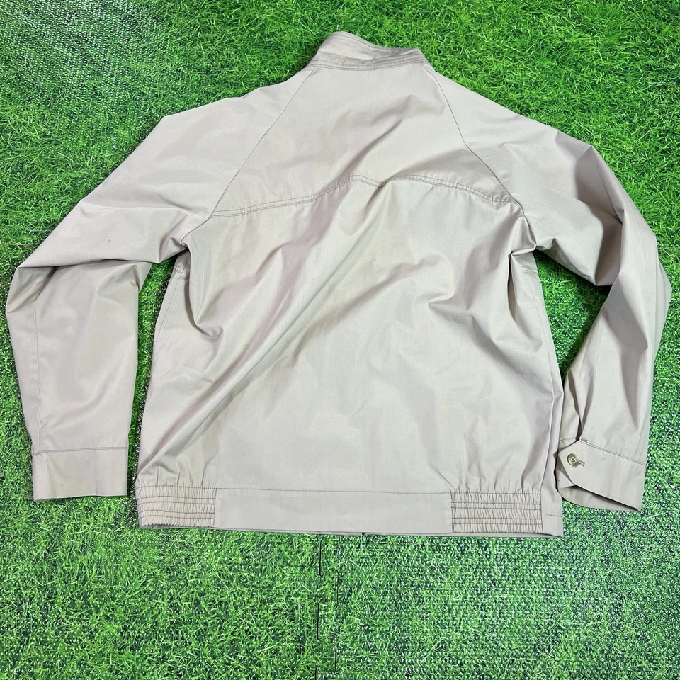 Jaqueta de golfe masculina vintage Jack Nicklaus Gleneagles anos 70 bege com zíper completo Talon 42L - Imagem 4 de 4
