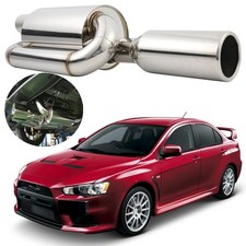 2.5 Tip Double Wall Twin Loop Exhaust Muffler For Mitsubishi Lancer Evolution 2.5 Tip Double Wall Twin Loop Exhaust Muffler For Mitsubishi Lancer Evolution