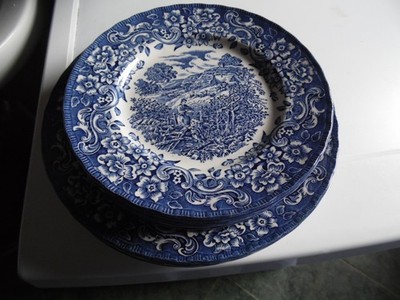1 Stück zum Aussuchen 17 Century Ironstone England Royal Tudor blau 5 Essteller