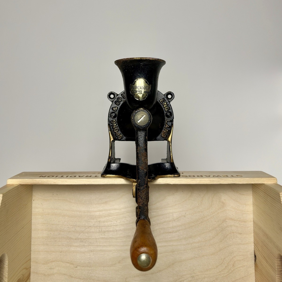 MCM Spong &amp; Co Ltd No 1 Coffee Grinder Mill Made In England Wall Or Counter