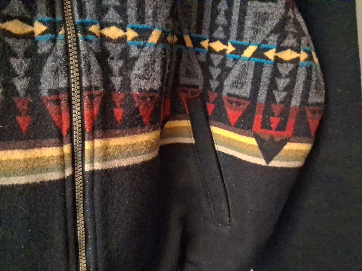 💫 Vtg Pendleton Wool Bomber Jacket Native Americ… - image 5